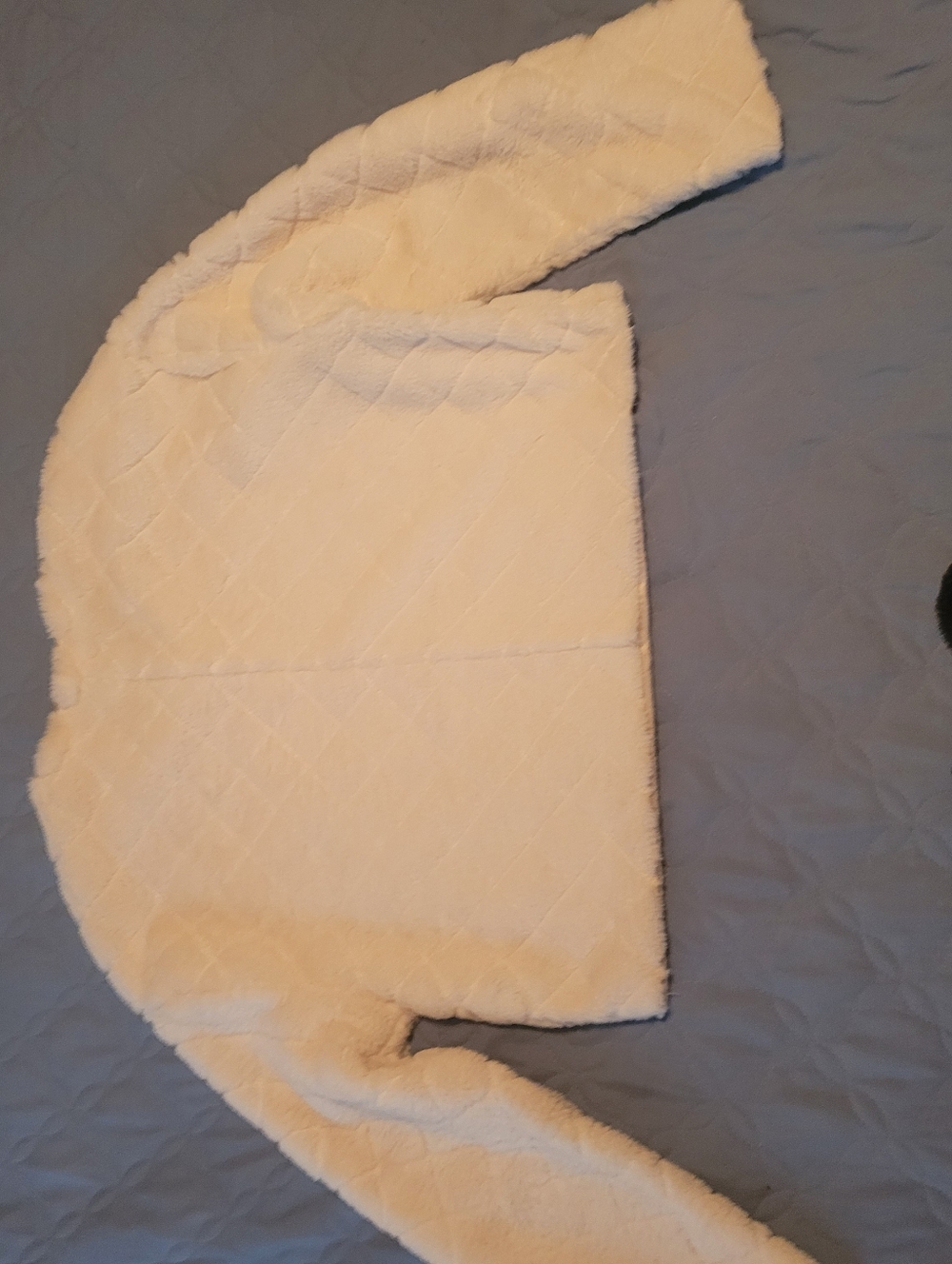 Zara Winter White Plush Fuzzy Jacket - Picture 4 of 4